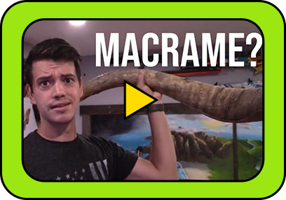 How to Create a Macrame using a Bull Horn
