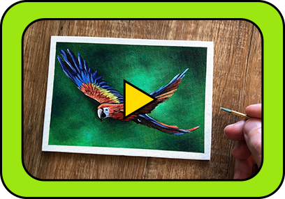 How to Paint a Scarlet Macaw With Acrylics