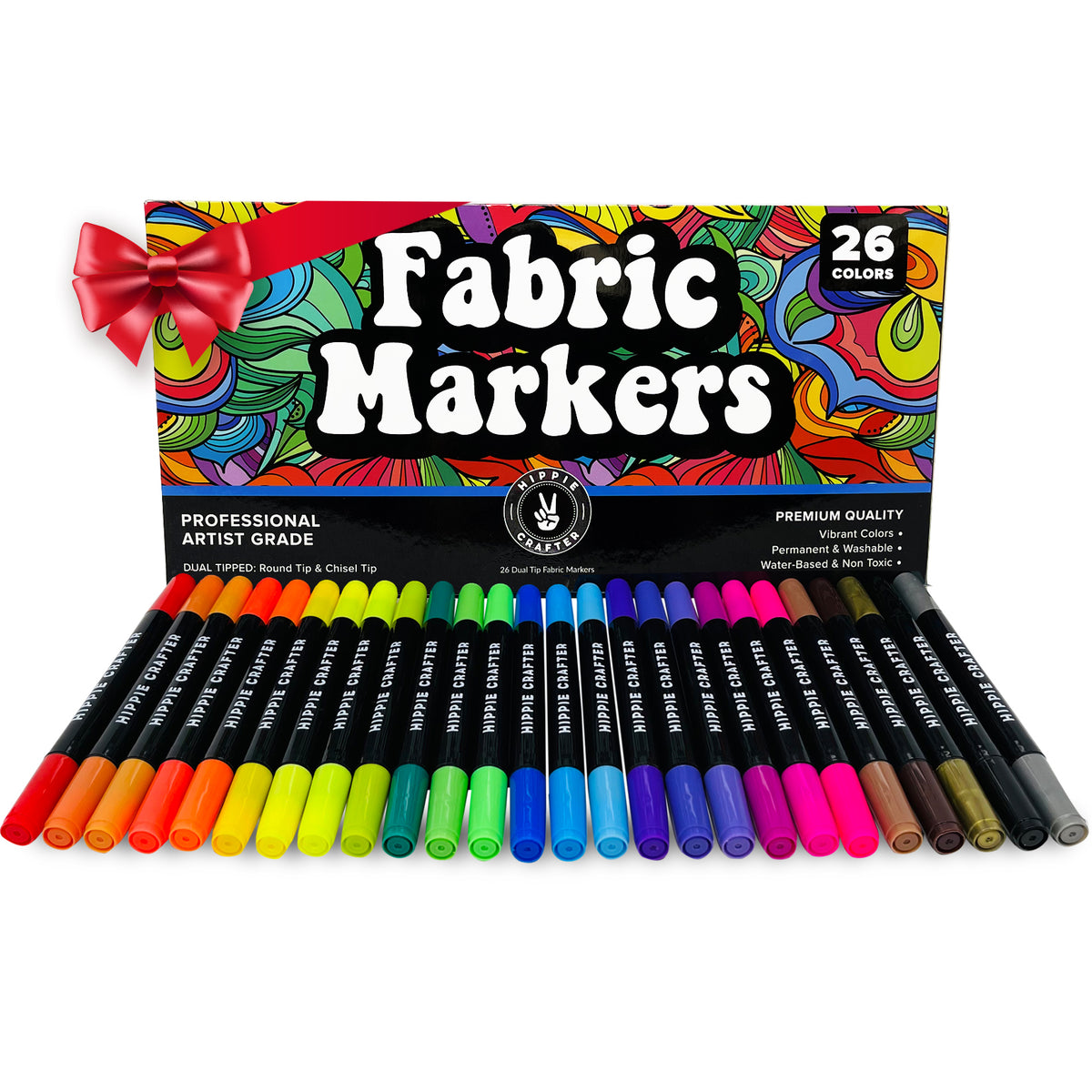 Fabric Markers 26 Pk Hippie Crafter fabric-markers-26-pk-hippie-crafter