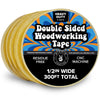 5Pk Double Sided Woodworking Tape 1/2"