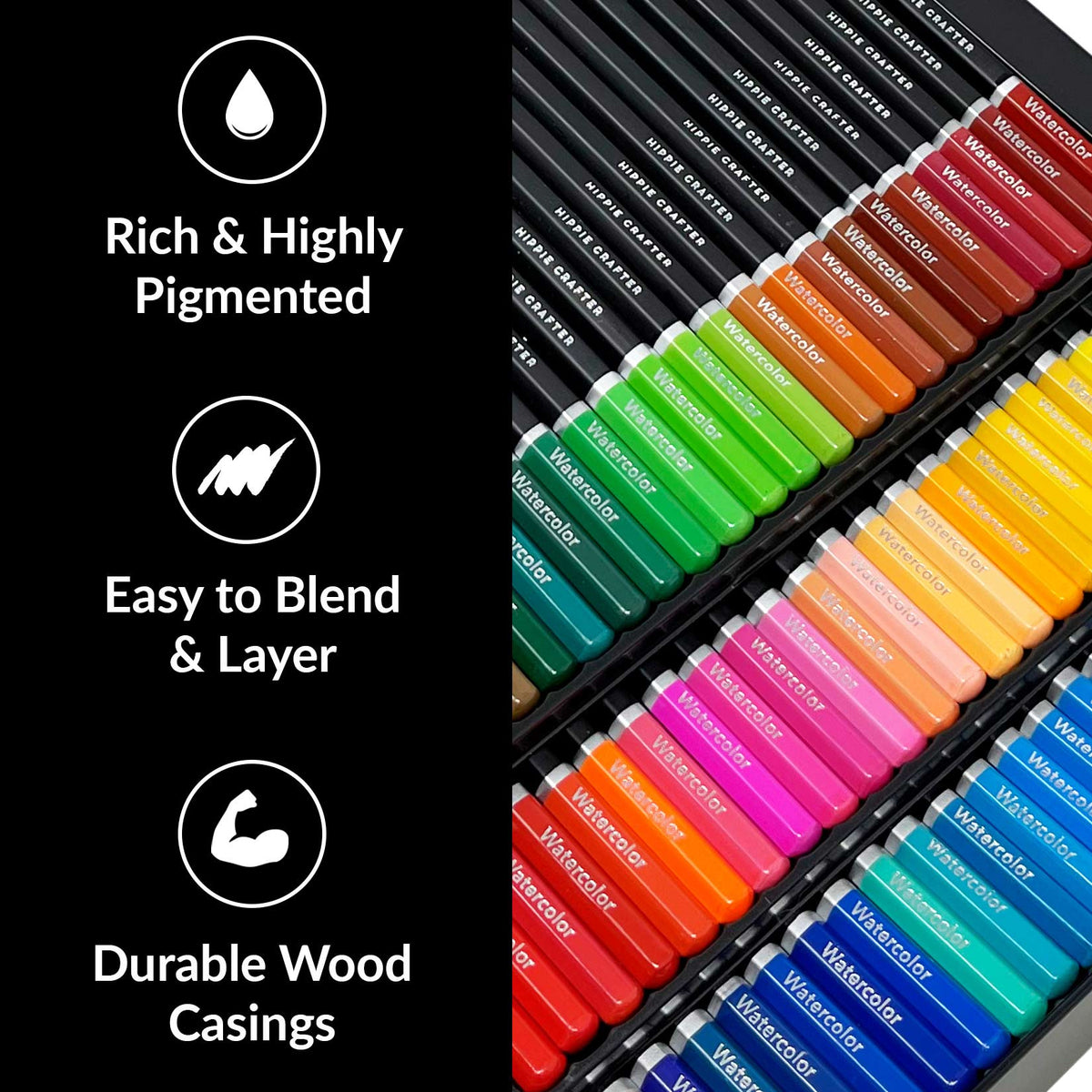 72 Pc Professional Colored Pencils Set – Hippie Crafter