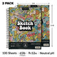 Load image into Gallery viewer, Drawing & Painting Paper - 2 Pack Sketch Books