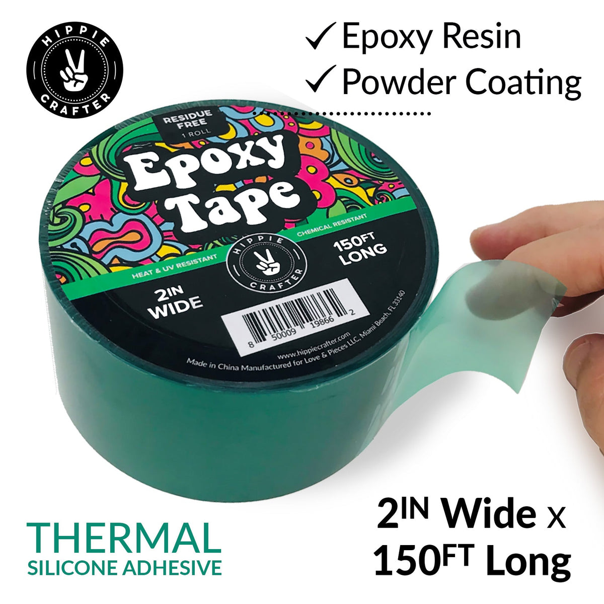 Midiza Resin Tape for Epoxy Resin Molding - High Temperature Resistant  Thermal Silicone Adhesive Tape - Easy Peel Epoxy Release Tape for River  Tables