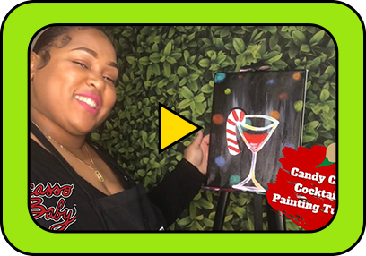 Candy Cane Cocktail Tutorial Using Acrylic Paint Set