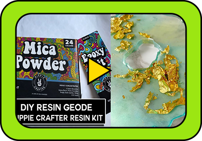 DIY Resin Geode Coasters Using Epoxy Resin & Mica Powders
