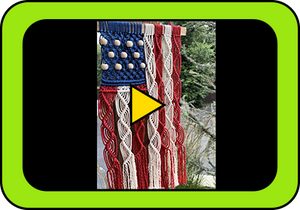 American Flag Tutorial Using Macrame Cord