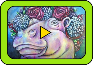 Herbal Hippo Painting Using Our Acrylic Paint Set