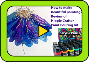 Easy Flower Painting With Acrylic Pour Paint Set