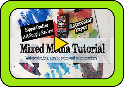 Mixed Media Review Using Watercolor Paper & Acrylic Paint Markers