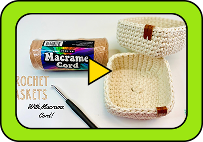 Crochet Basket With Macrame Cord