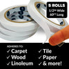 5Pk Clear Double Sided Tape 1/2"