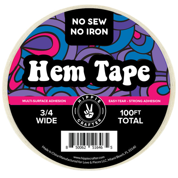 hem tape for dress Hoacm Double Sided Clothes, 1/2 Inch x 40 FT, Tape for Pants Place the tape inside the new folded hem How to Use Instant Hem