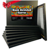 10Pk Black Stretched Canvas