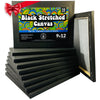 10Pk Black Stretched Canvas