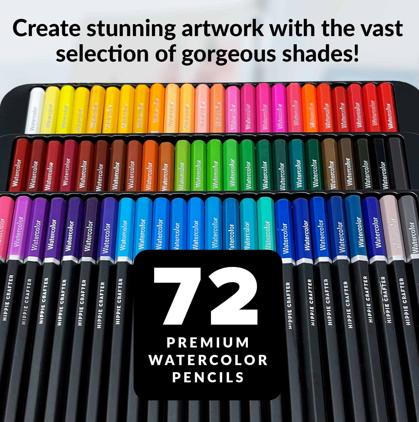 72 Watercolor Pencils Set – Hippie Crafter