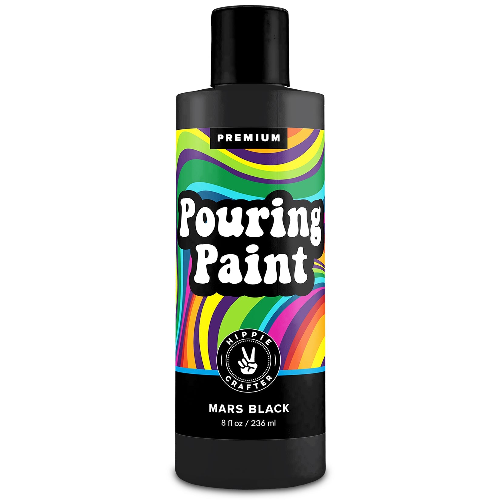 Hippie Crafter 8oz Acrylic Pouring Paint Black