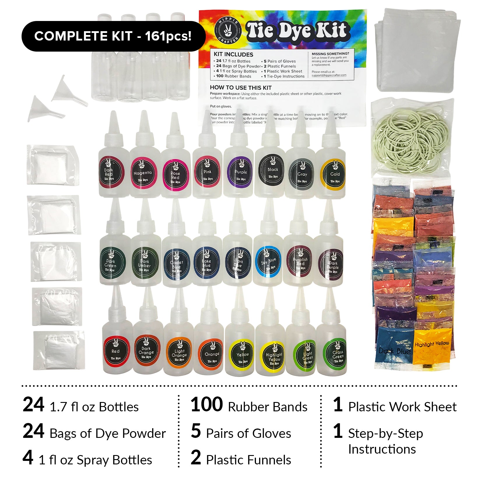 Art & Crafting Materials - Premium Tie Dye Kit