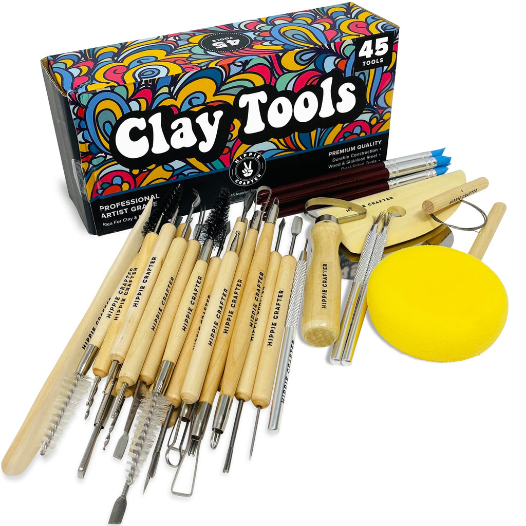 Art & Crafting Tools - Clay Tools Set 45 Pieces