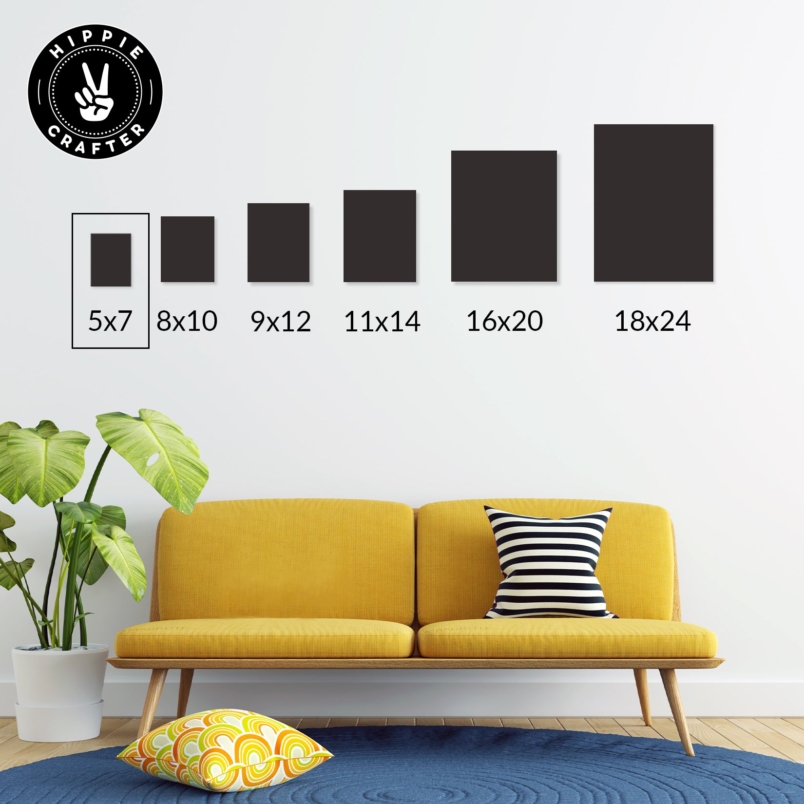 20 Pk Black Canvas Boards – Hippie Crafter