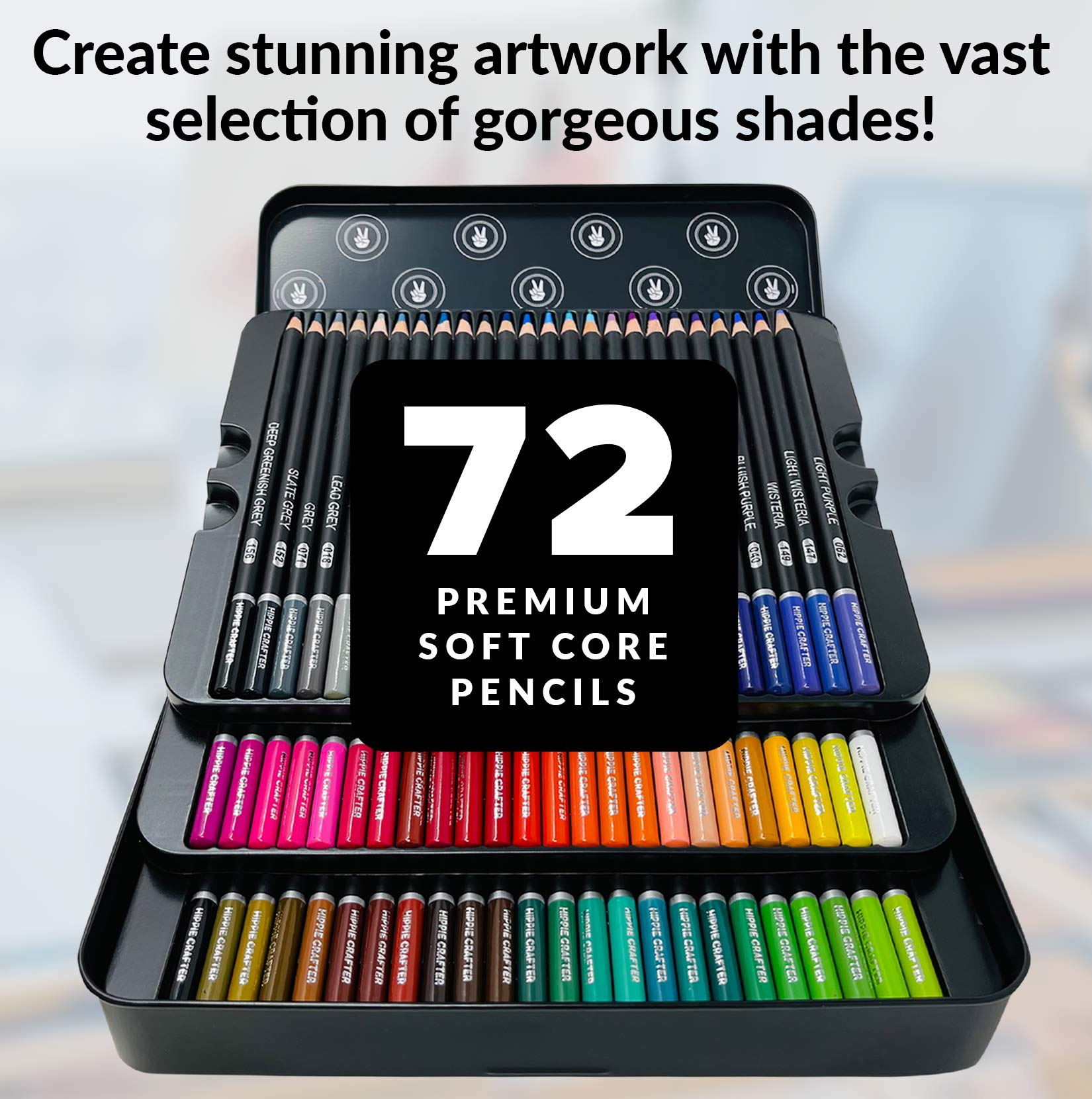Creative Mark Cezanne Professional Colored Pencils Tin Set Of 72