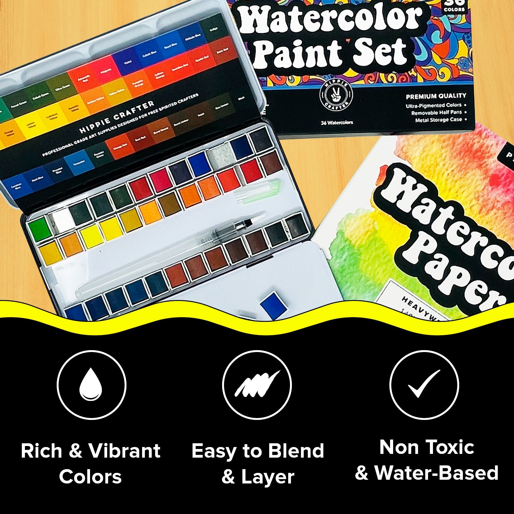 Drawing & Painting Kits - Premium Watercolor Paint Set 36 Colors