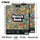 Load image into Gallery viewer, Drawing &amp; Painting Paper - 2 Pack Sketch Books

