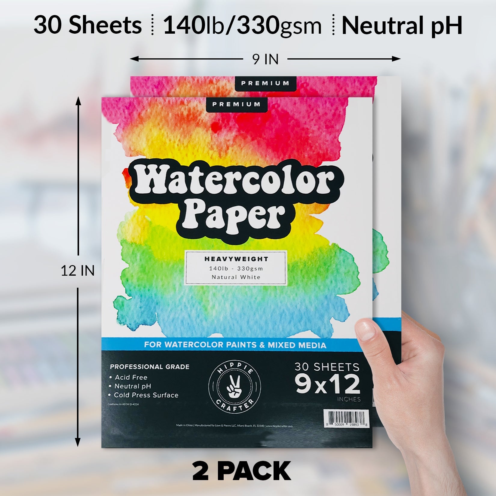 9x12 Watercolor Pad (30 Sheets)