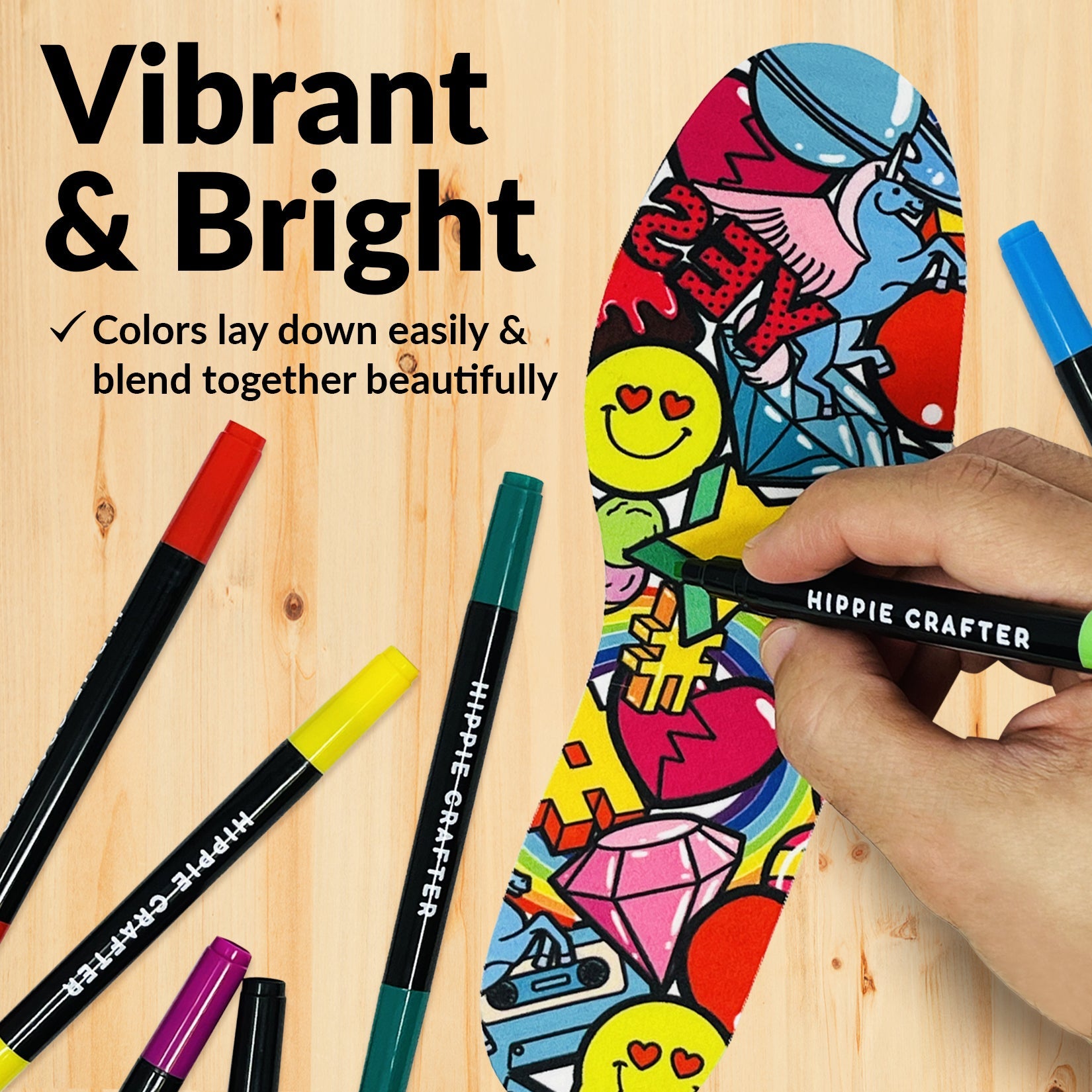 Crafts 4 ALL Fabric Markers Pens Permanent 12 Bright Dual TIP