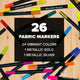 Load image into Gallery viewer, Markers - Fabric Markers 26 Pk
