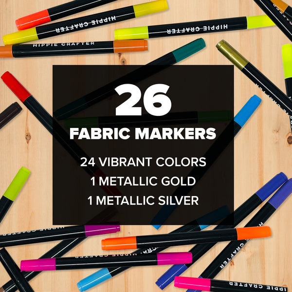 Fabric Markers 26 Pk – Hippie Crafter