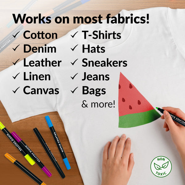 Posca Paint Markers On Denim Black Fabric Paint Dual Tip Fabric