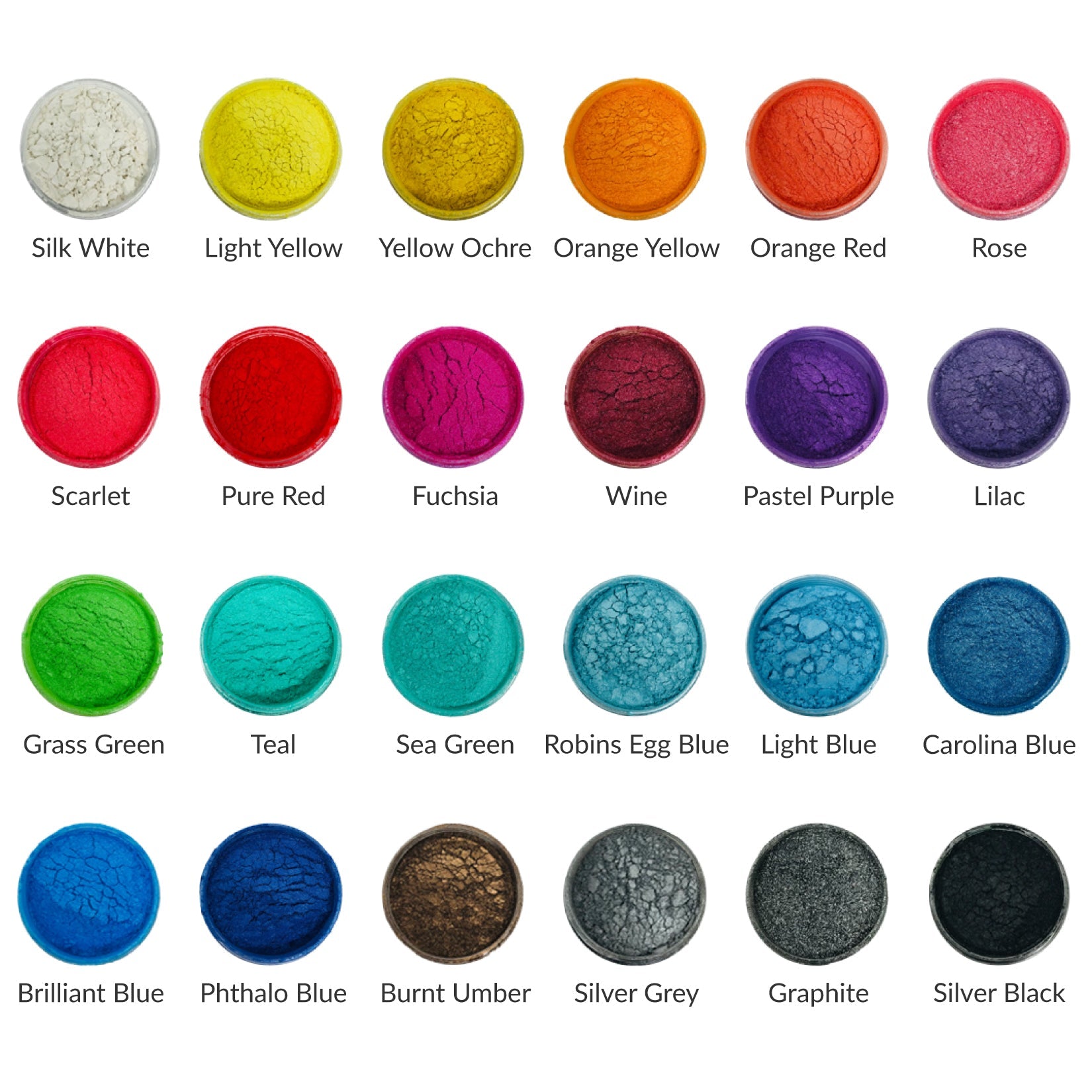 Mica Powder，48 Colors - 10G/Bottle of Natural Pigment Powder for Epoxy –  WoodArtSupply