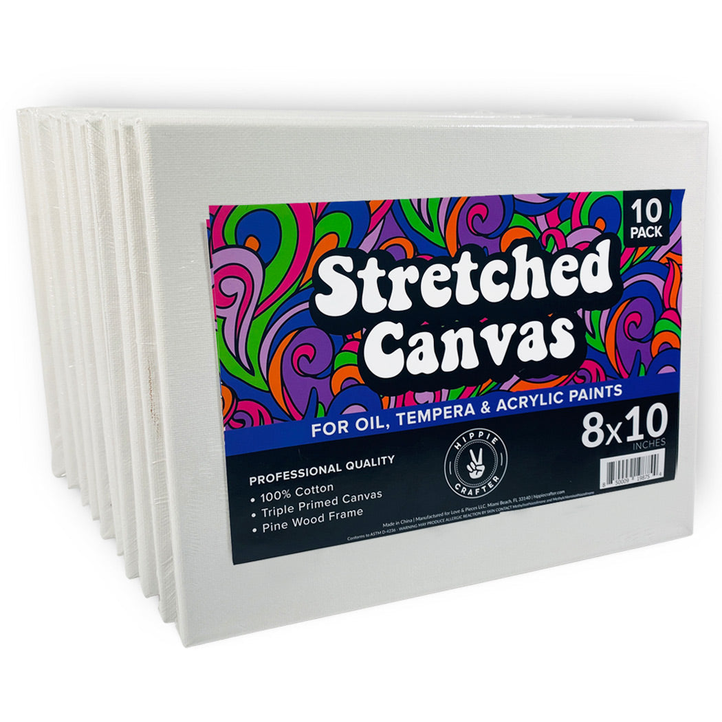 Painting Canvas - 10Pk Stretched Canvas For Painting