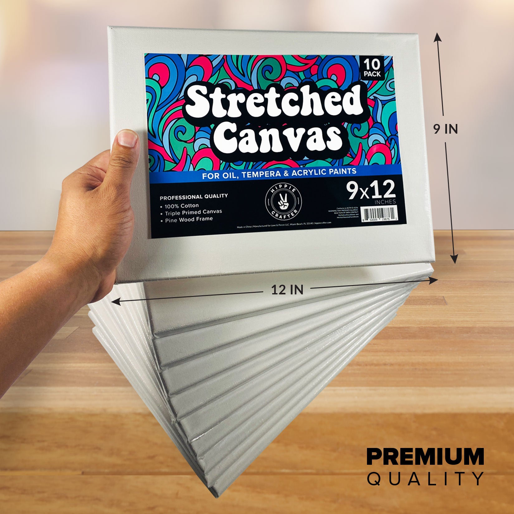 Painting Canvas - 10Pk Stretched Canvas For Painting