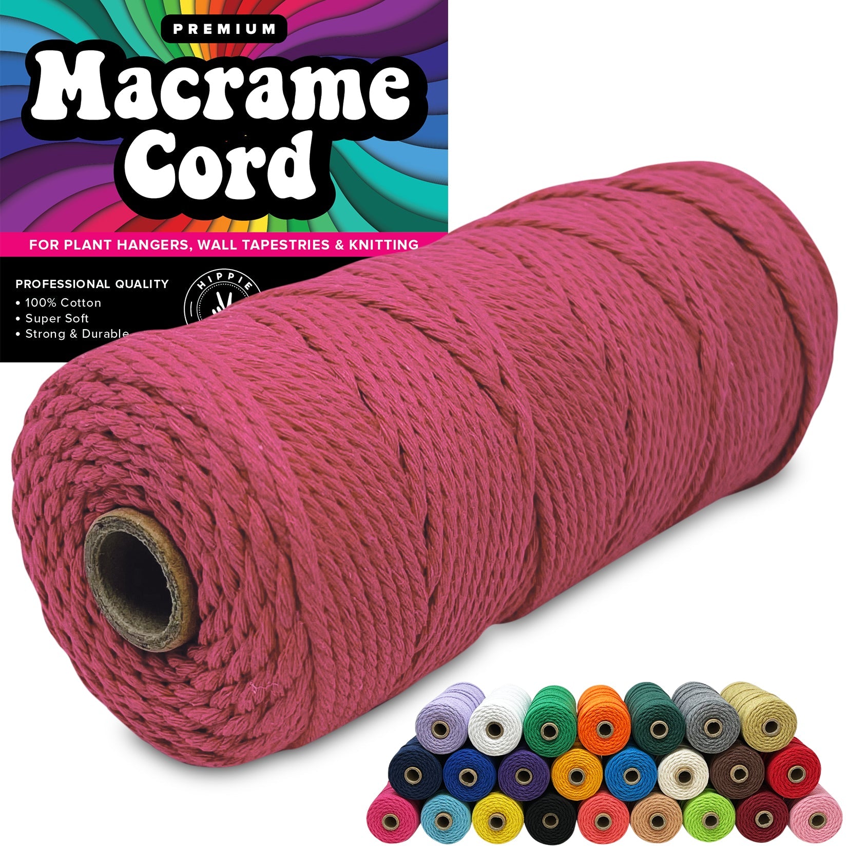 Thread & Floss - 100% Cotton Macrame 3mm Cord