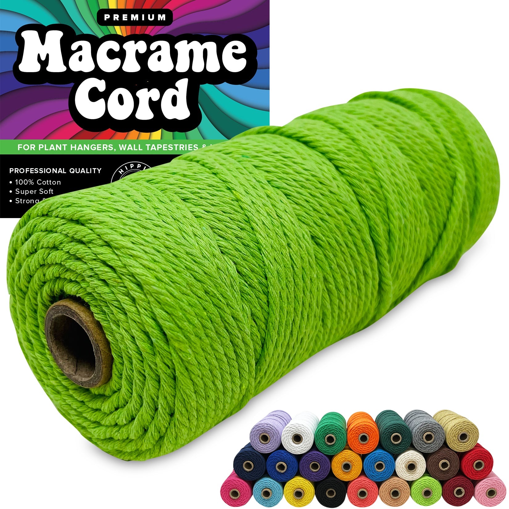 100% Cotton Macrame 3mm Cord – Hippie Crafter