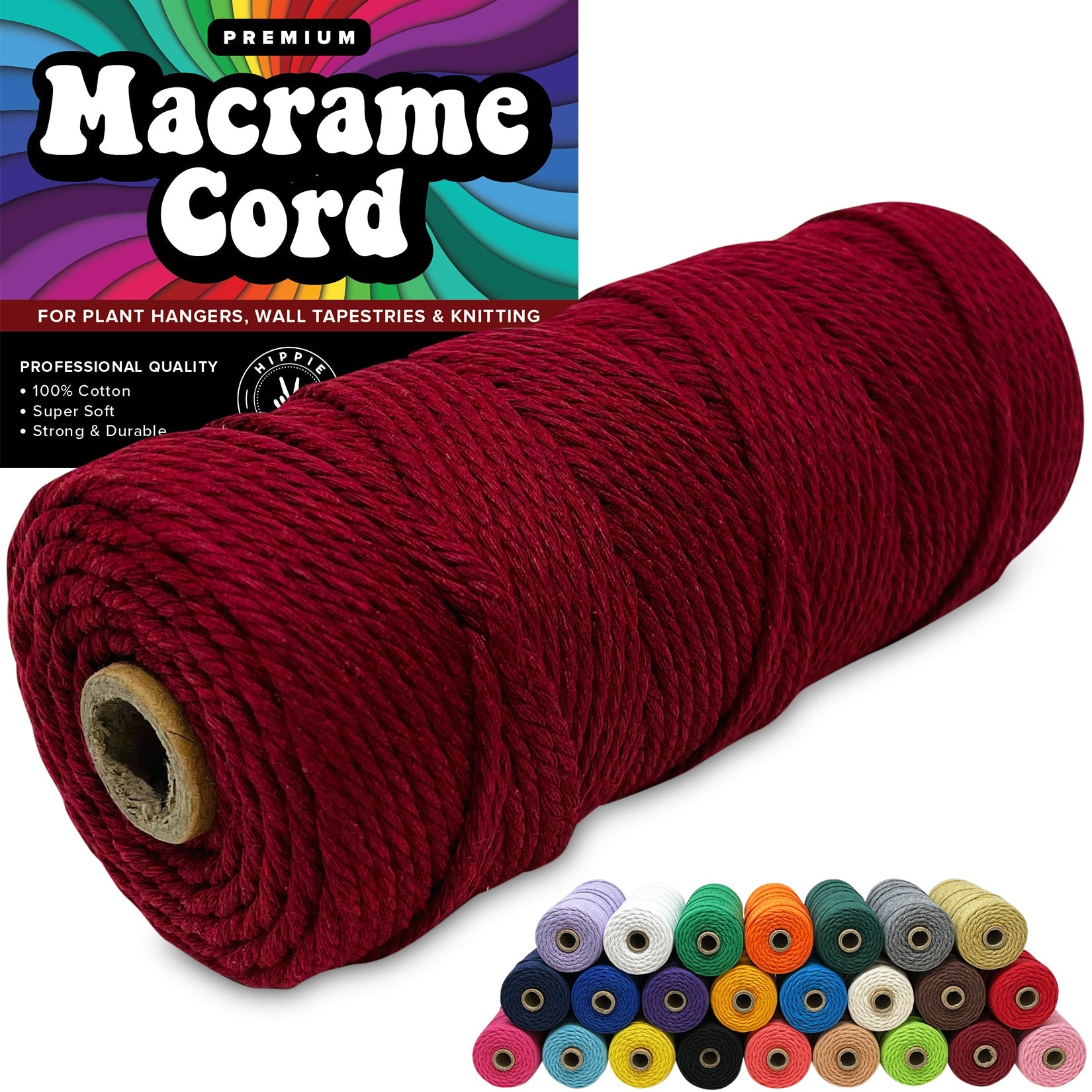 Thread & Floss - 100% Cotton Macrame 3mm Cord